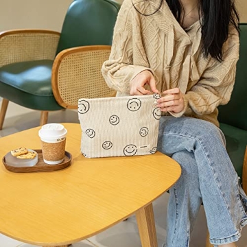 GUTGNK Makeup Bag - Stylish Corduroy Organizer for Women