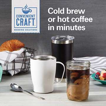 Hamilton Beach Convenient Craft Rapid Cold and Hot Brew Coffee Maker, 16 oz. Single Serve Grounds Br...