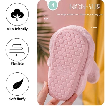 Fadezar Toddler Warm Bunny Slippers for Kids Comfort