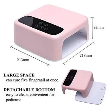 72W Cordless Nail Lamp - Rechargeable Professional Nail Dryer