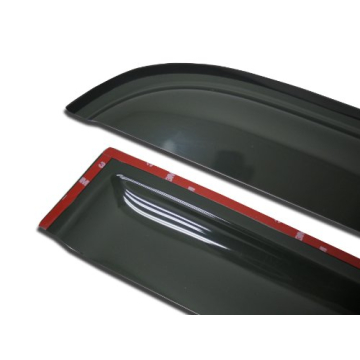 Tuningpros WV-443 Outside Mount Window Visor Deflector Rain Guard Dark Smoke 2-pc Set, Compatible wi...