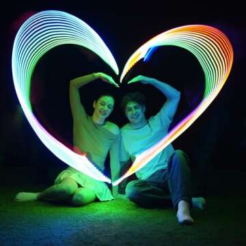 TOSY Flying Ring - 16 Million Color RGB or 12 LEDs, Super Bright, Lost Mode, Auto Light Up, Safe & Soft, Waterproof, Lightweight frisbee, Birthday, Camping Toy, Easter, Valentine Gift for Kid/Boy/Girl