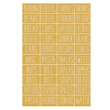 Stylish 8 Piece Metal Basket Labels for Kitchen Storage