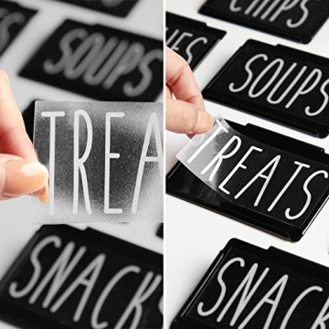 Stylish 8 Piece Metal Basket Labels for Kitchen Storage