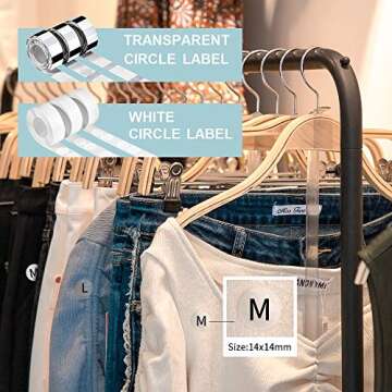 Phomemo D30 Adhesive White Circle Label Paper – 3 Rolls, 220 Labels Total, Black on White