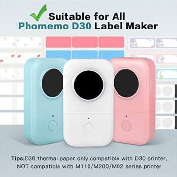 Phomemo D30 Circle Label Paper - 3 Rolls, 220 Labels Each
