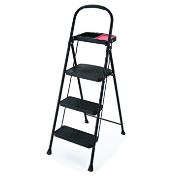 Rubbermaid RMS-3T Step Stool with Project Tray, Black