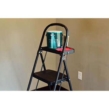 Rubbermaid RMS-3T Step Stool with Project Tray, Black