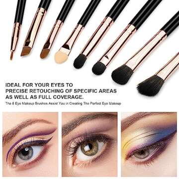 Makeup Brushes Set,Foundation Powder Brush Eyeshadow Brush Concealers Blush Face Professional Make up Brushes Kit with Gifts Box for Woman(Black,14Pcs)