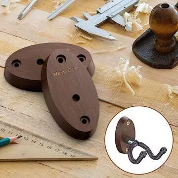 New bee Guitar Wall Mount, Guitar Hanger Wall Hook Holder Stand Bracket with Screws, Guitar Wall Hangers Fits All Size Ukulele Guitars Bass Mandolin Banjo