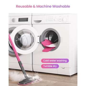 schenley 6-Pack Microfiber Pads Steam Mop Cleaner, Washable and Reusable Replacement Mop Pads, Accessories Compatible Steam Mop