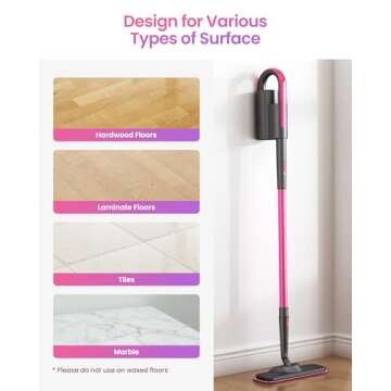 schenley 6-Pack Microfiber Pads Steam Mop Cleaner, Washable and Reusable Replacement Mop Pads, Accessories Compatible Steam Mop