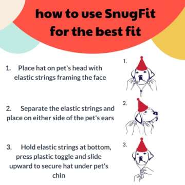 Huxley & Kent Pet Hat | Antler Buffalo Check (Large) | Festive Christmas Holiday Accessory for Dogs/Cats | Holiday Pet Hat | SnugFit Sliding Toggles for Best Fit