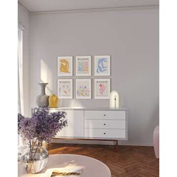 HAUS AND HUES Matisse Poster Pack, Matisse Wall Art, Poster Sets for Room Aesthetic, Minimalist Wall Prints, Danish Pastel Room Decor (Unframed, 11x14)