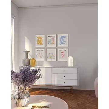 HAUS AND HUES Matisse Poster Pack, Matisse Wall Art, Poster Sets for Room Aesthetic, Minimalist Wall Prints, Danish Pastel Room Decor (Unframed, 11x14)