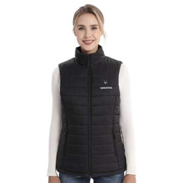 Venustas Women's Heated Vest with Battery, Lightweight Quilted Vest for Women
