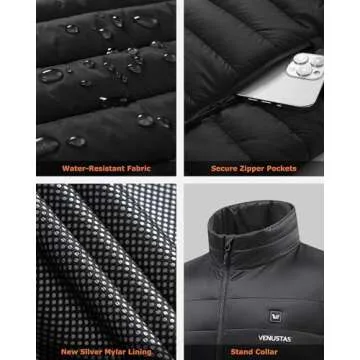 Venustas Women's Heated Vest with Battery, Lightweight Quilted Vest for Women