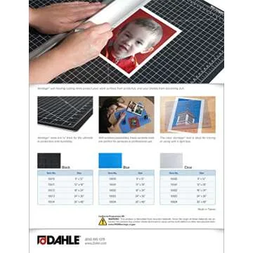 Dahle Vantage 10671 Premium Self-Healing Cutting Mat, 12"x18", 1/2" Grid, 5 Layers for Max Healing, Perfect for Crafts & Sewing, Black