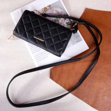 Montana West Crossbody Wallet for Women - Stylish Vegan Leather Purse with Dual Zippers