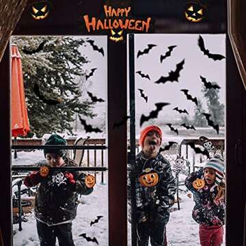 Halloween 3D Bats Decoration Set – 60 Piece for Spooky Decor
