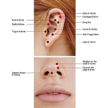 Ldurian 316L Hypoallergenic Nose Ring Hoops - 18G 6mm Gold Plated 316L Surgical Steel Septum Cartilage Earring - Body Piercing Lip Rings Jewelry