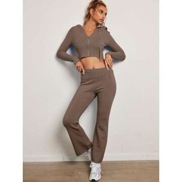LILLUSORY 2 Two Piece Sets Women 2025 Fall Fashion Casual Trendy Sexy Y26K Clothes Sweatsuit Sweat S...