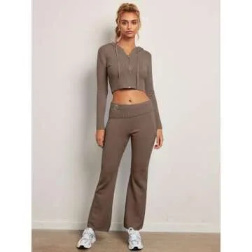 LILLUSORY 2 Two Piece Sets Women 2025 Fall Fashion Casual Trendy Sexy Y26K Clothes Sweatsuit Sweat Suit Matching Loungewear Lounge Pants Hoodies Sweater Outfits Clothing