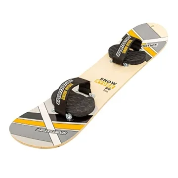 SportsStuff Snow Ryder - 90cm Yellow Hardwood Snowboard for Beginners