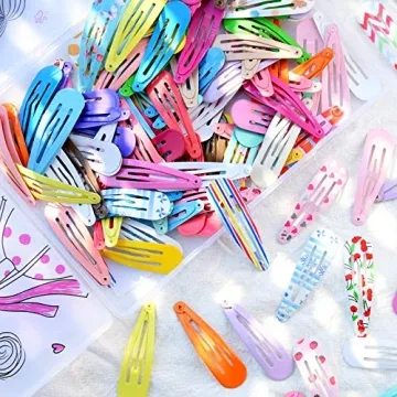 120 Pcs Colorful Hair Clips for Kids and Teens