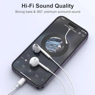 Wired iPhone Headphones with Mic and Volume Control