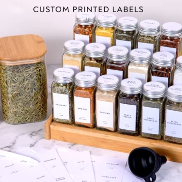 Laramaid 24Pack Spice Jars with Labels for Easy Organization