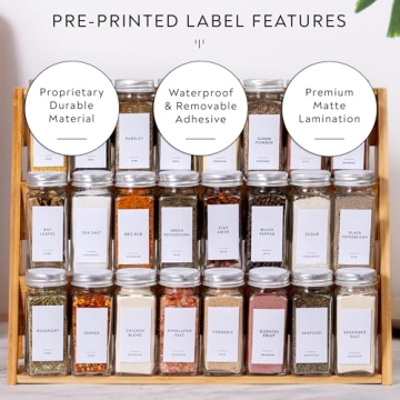 Laramaid 24Pack Spice Jars with Labels for Easy Organization