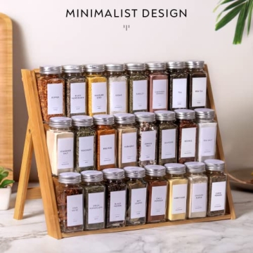 Laramaid 24Pack Spice Jars with Labels for Easy Organization