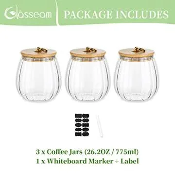 Stylish Airtight Glass Jars with Bamboo Lids