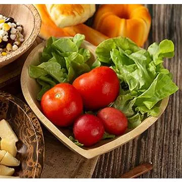 WitnyStore 8" Heart Shaped Bowl - Functional and Collectible Bowl - Handcrafted Wooden Bowl for Serving Candy Nuts Desserts Fruits or Accent Decor Gift for Any Occasion - 8" Natural