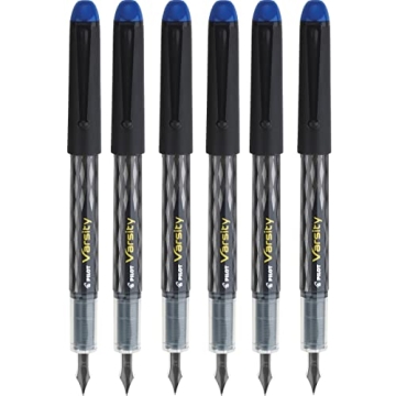 PILOT Varsity Disposable Fountain Pens - Premium Writing with Blue Ink, Pack of 6