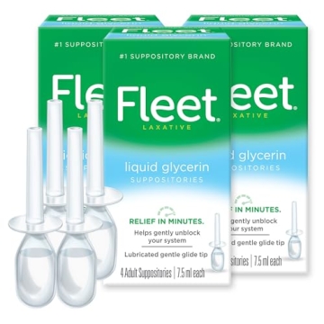 Fleet Liquid Glycerin Suppositories - Fast Constipation Relief, 3 Pack