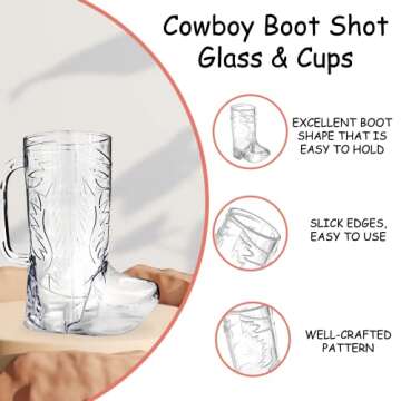 Novelty Cowboy Boot Cups & Shot Glasses for Parties