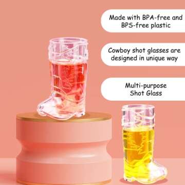 Novelty Cowboy Boot Cups & Shot Glasses for Parties