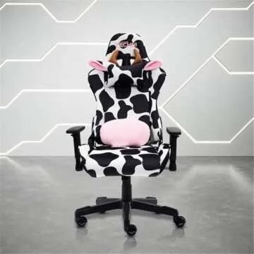 Techni Mobili Sport TS85 Cow Print Fabric Gaming Chair for Style and Comfort