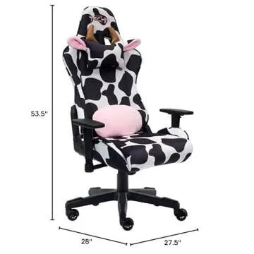 Techni Mobili Cow Print Gaming Chair for Comfort & Style