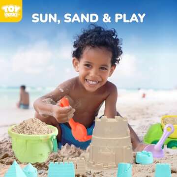 TOY Life Beach Toys for Toddlers Age 3-5, Sandbox Toy Building Sets with Sand Bucket Dump Truck and ...