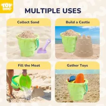 TOY Life Beach Toys for Toddlers Age 3-5, Sandbox Toy Building Sets with Sand Bucket Dump Truck and Waterproof Mesh Bag, Travel Sand Castle Toys for Kids