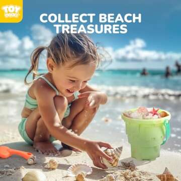 TOY Life Beach Toys for Toddlers Age 3-5, Sandbox Toy Building Sets with Sand Bucket Dump Truck and Waterproof Mesh Bag, Travel Sand Castle Toys for Kids