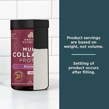 Collagen Powder Protein by Ancient Nutrition, Multi Collagen Protein Rest and Recovery, Berry, Hydrolyzed Collagen Peptides Supports Skin and Nails, Sleep, Joint Supplement,9.45oz