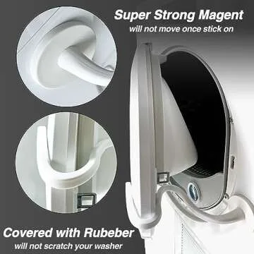 Spedtees Front Load Washer Door Prop, Magnetic Flexible Washer and Dryer Door Support Keep Washer Dr...