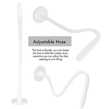 Spedtees Front Load Washer Door Prop, Magnetic Flexible Washer and Dryer Door Support Keep Washer Drying Door Open to Keep Dry (White, Round)