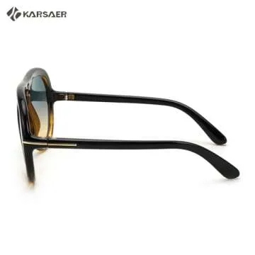 Karsaer Oversized Vintage Aviator Sunglasses for Men Women，Big Retro Round Aviator Sunglasses K7132