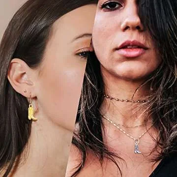 Hmjpng 60pcs 3 Styles Western Cowboy Charms Tibetan Alloy Horse Hat Pendants Vintage Cowboy Boot Charms Crafts Supplies for DIY Bracelet Necklace Jewelry Making, Antique Silver, Antique Gold