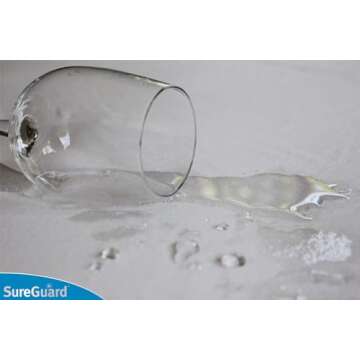 SureGuard King Size Mattress Protector - 100% Waterproof, Hypoallergenic - Premium Fitted Cotton Cov...